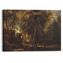 A Forest at Dawn with a Deer Hunt (ca. 1635) - Peter Paul Rubens - Canvas Print