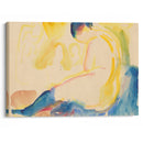Seated Female Nude with Blue Stockings (1919-1924) - Edvard Munch - Canvas Print