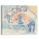 Bygningsarbeid (1919-1920) - Edvard Munch - Canvas Print