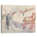 Hest og vogn i gate (Ca 1920) - Edvard Munch - Canvas Print
