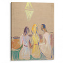 Three Seated Young Women (1906–07) - Edvard Munch - Canvas Print