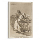 Despacha, que dispiértan. (Be quick, they are waking up.) (1796-1797) - Francisco de Goya - Canvas Print
