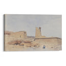 The Temple of Dendur, Showing the Pylon and Terrace (1874) - Frederick Arthur Bridgman - Canvas Print