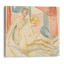 Sittende naken mann og kvinne (1920-1930) - Edvard Munch - Canvas Print