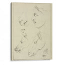 Horses’ heads and human head in profile, with detail of horse’s eye and nose - Peter Paul Rubens - Canvas Print