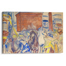 Horse Team on a Building Site (1928–1929) - Edvard Munch - Canvas Print