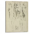 Studies of standing female nudes and a pair of feet - Peter Paul Rubens - Canvas Print