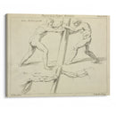 Studies of two figures pushing against a pillar - Peter Paul Rubens - Canvas Print