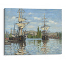 Ships Riding on the Seine at Rouen (1872-1873) - Claude Monet - Canvas Print