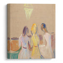 Three Seated Young Women (1906–07) - Edvard Munch - Canvas Print
