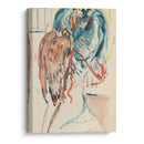 Kunstneren og hans syke øye. Knelende kvinnelig akt med ørn (1930) - Edvard Munch - Canvas Print
