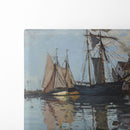 Bateaux dans le port de Honfleur (1866) - Claude Monet - Canvas Print