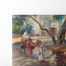 A view of an Algerian village - Frederick Arthur Bridgman - Canvas Print