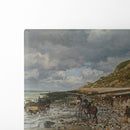 Chevaux À La Pointe De La Hève (1864) - Claude Monet - Canvas Print