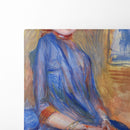 Young Girl in a Blue Dress (ca. 1890) - Pierre-Auguste Renoir - Canvas Print