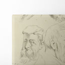Seven male heads, all with beards, two wearing caps - Peter Paul Rubens - Canvas Print