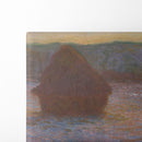 Stack of Wheat (Thaw, Sunset) (1890-91) - Claude Monet - Canvas Print