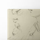 Horses’ heads and human head in profile, with detail of horse’s eye and nose - Peter Paul Rubens - Canvas Print