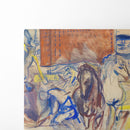 Horse Team on a Building Site (1928–1929) - Edvard Munch - Canvas Print