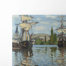 Ships Riding on the Seine at Rouen (1872-1873) - Claude Monet - Canvas Print