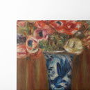 Anémones au vase de Delft (1910) - Pierre-Auguste Renoir - Canvas Print