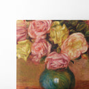 Bouquet de roses dans un vase (1906) - Pierre-Auguste Renoir - Canvas Print
