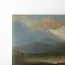 Indian Canoe at Lakeside - Albert Bierstadt - Canvas Print