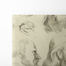 Four studies of men’s heads, and an eye - Peter Paul Rubens - Canvas Print