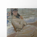 Camille on the Beach in Trouville (1870) - Claude Monet - Canvas Print