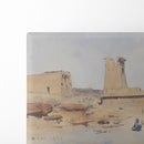 The Temple of Dendur, Showing the Pylon and Terrace (1874) - Frederick Arthur Bridgman - Canvas Print