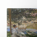 On the Bank of the Seine, Bennecourt (1868) - Claude Monet - Canvas Print
