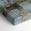 Ships Riding on the Seine at Rouen (1872-1873) - Claude Monet - Canvas Print