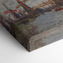 Mills at Westzijderveld near Zaandam (1871) - Claude Monet - Canvas Print