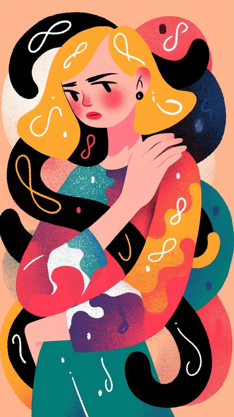 Vulnerable expressive illustration art print