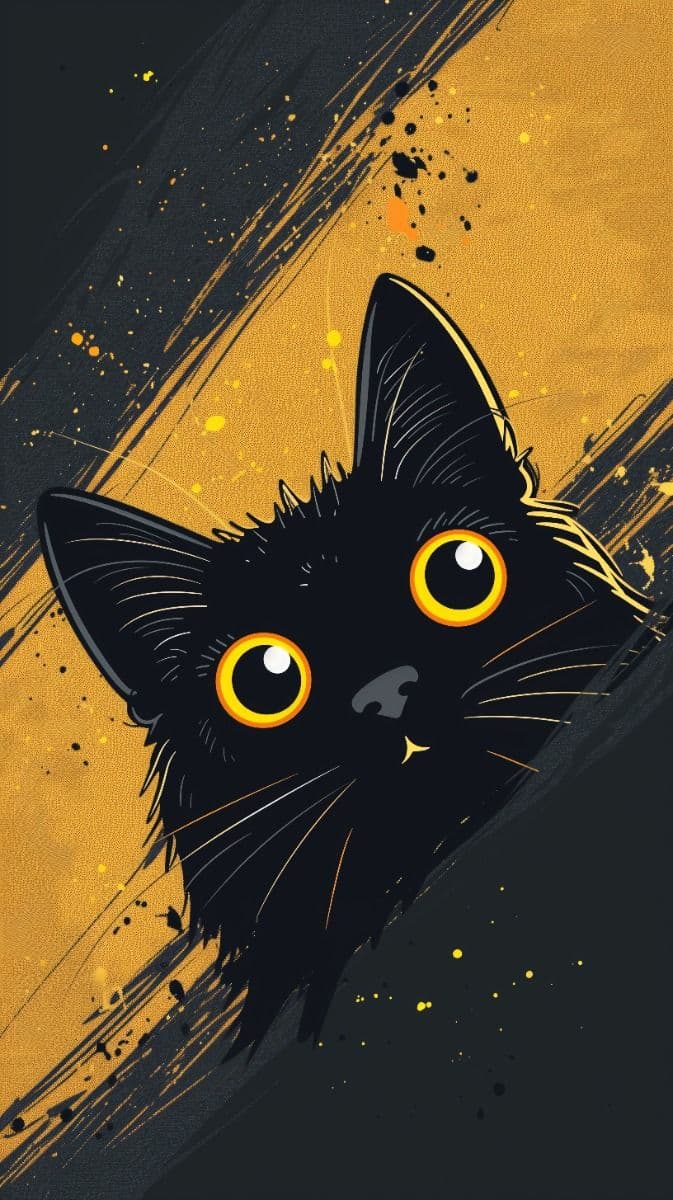 Graphic cat illustration art print featuring bold colours and modern comic book design