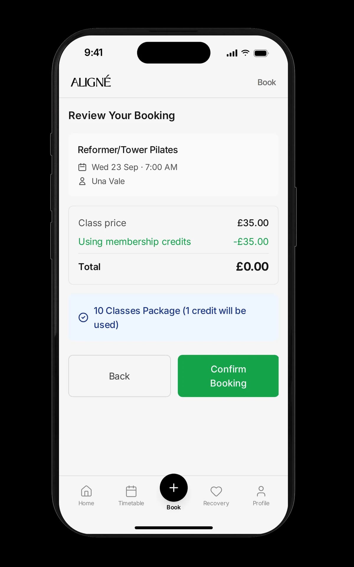 Aligné Studio: Custom Booking System