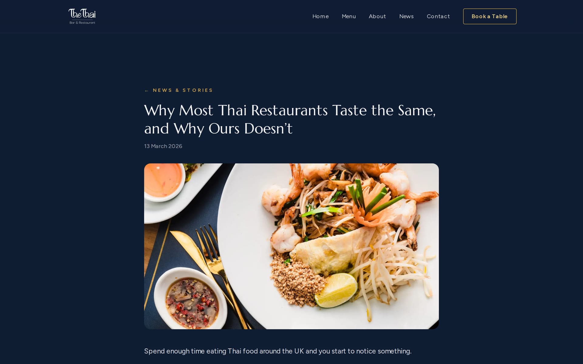 The Thai — Blog Migration & Local SEO