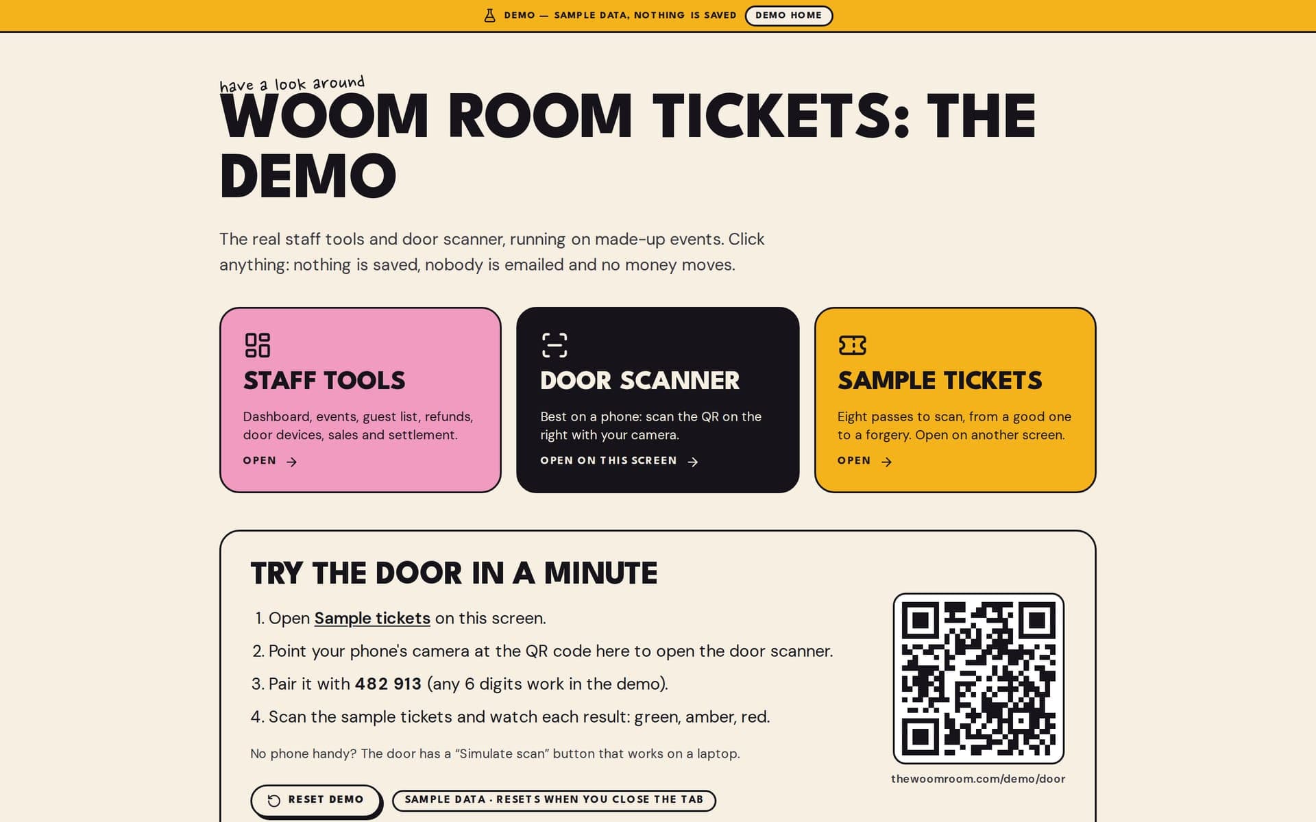 The Woom Room, The Door detail