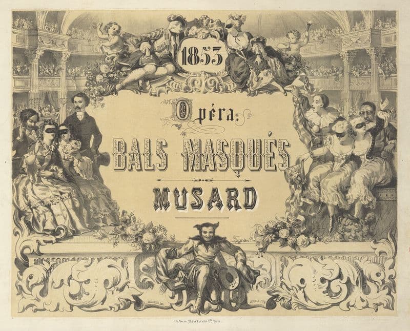 1853. Opéra. Bals masqués. Musard as a canvas print
