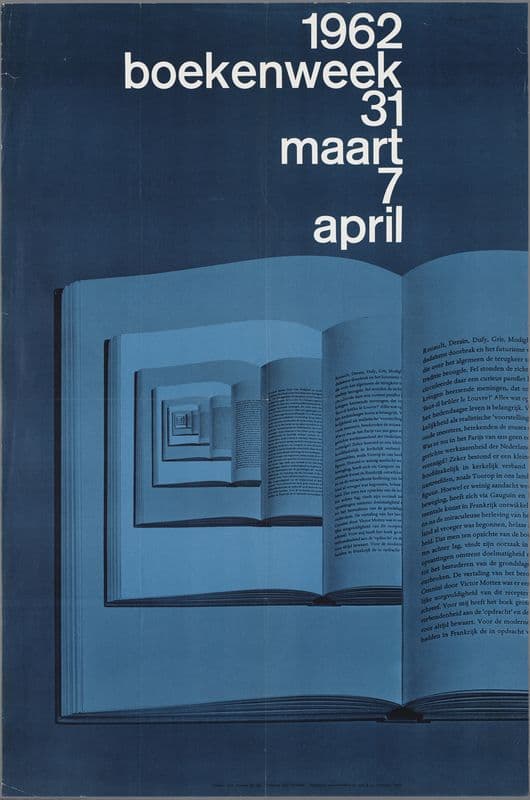 1962 boekenweek 31 maart 7 april as a canvas print