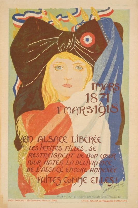 1er mars, 1871, 1er mars, 1918. as a canvas print