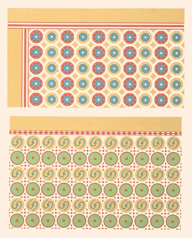 20. Plafond du Tombeau D’amenheb (n° 90), 21. Plafond du Tombeau de Menkheper (n° 79) as a canvas print