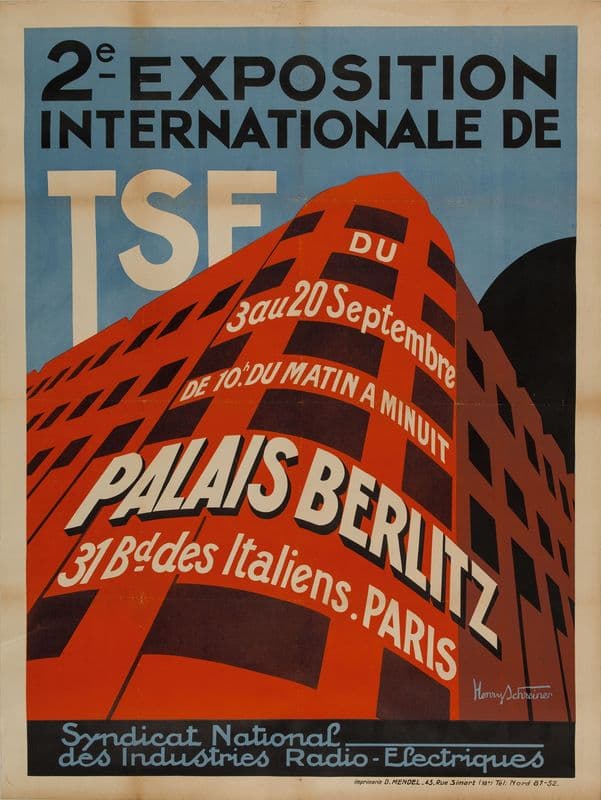 2e exposition internationale TSF Palais Berlitz as a canvas print