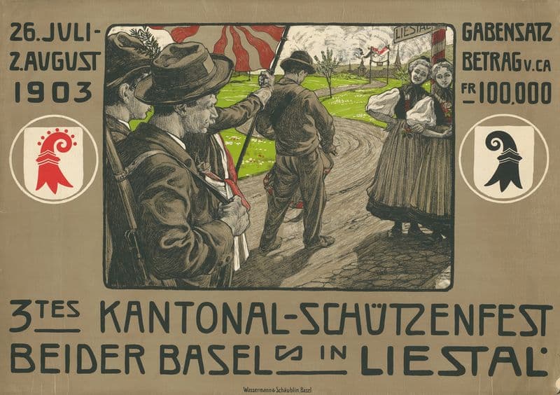 3. Kantonal-Schützenfest beider Basel in Liestal as a canvas print