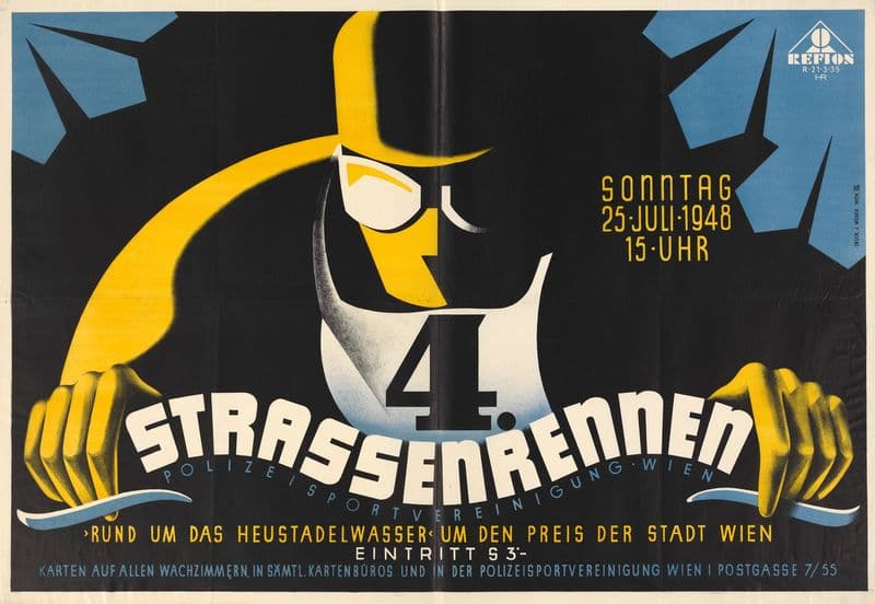 4. Straßenrennen der Polizeisportvereinigung Wien – Rund um das Heustadelwasser, 25. Juli 1948 as a canvas print