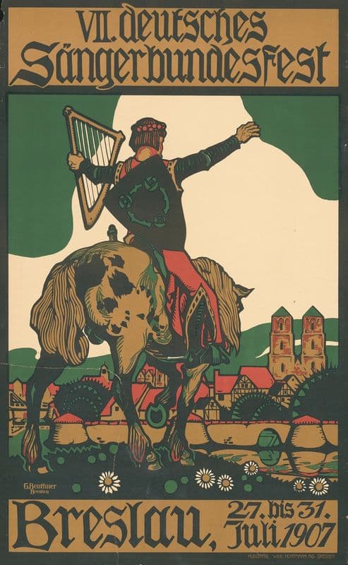 7. deutsches Sänger-Bundesfest Breslau 1907 as a canvas print