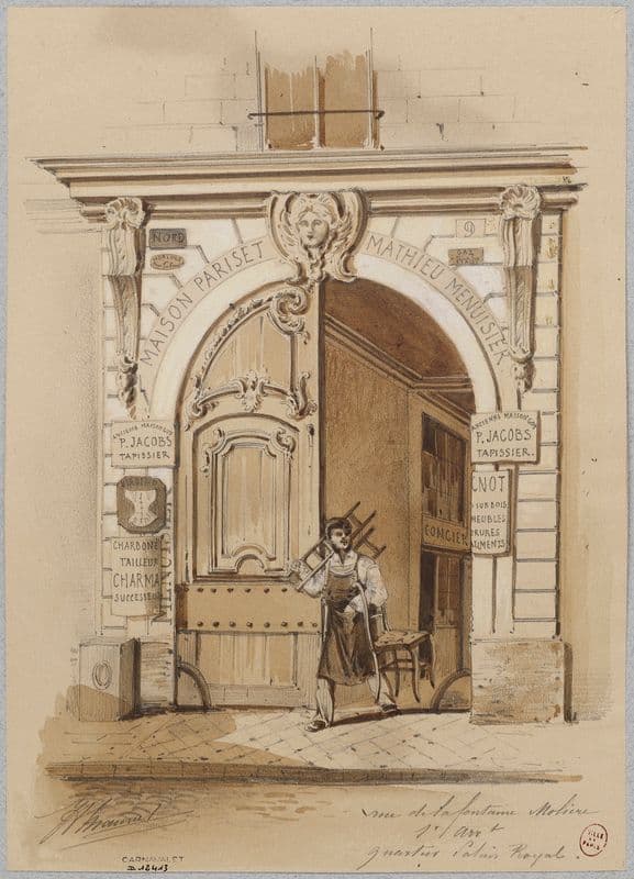 9 rue Molière (ancienne rue de la Fontaine Molière), quartier Palais royal, 1er arrondissement as a canvas print