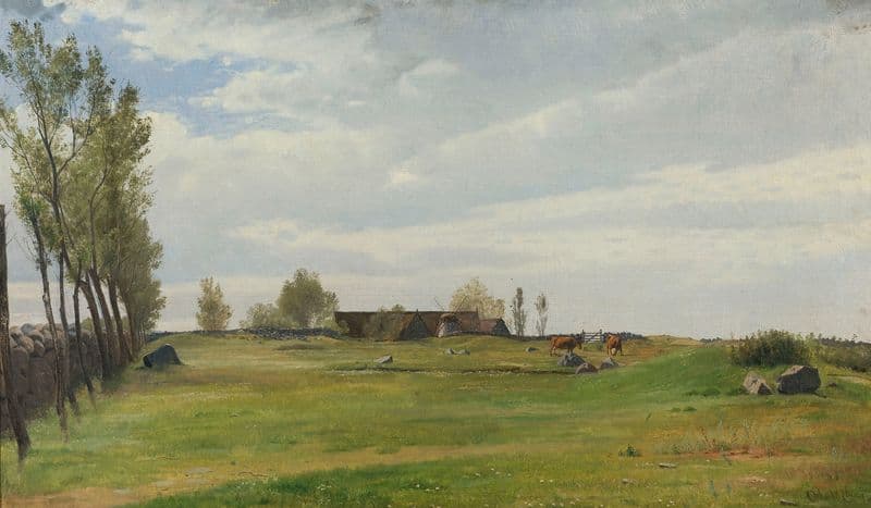 A bornholmish paddock as a canvas print