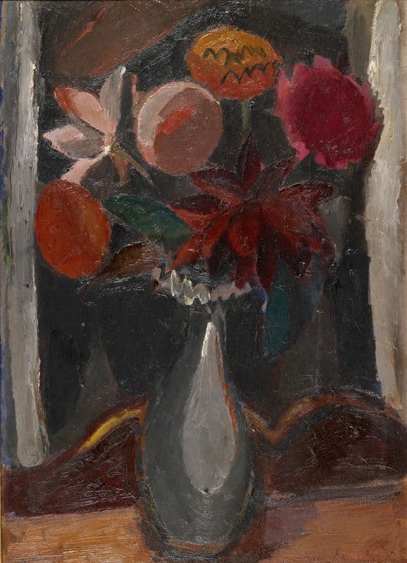 A Bunch Of Dark Flowers as a canvas print