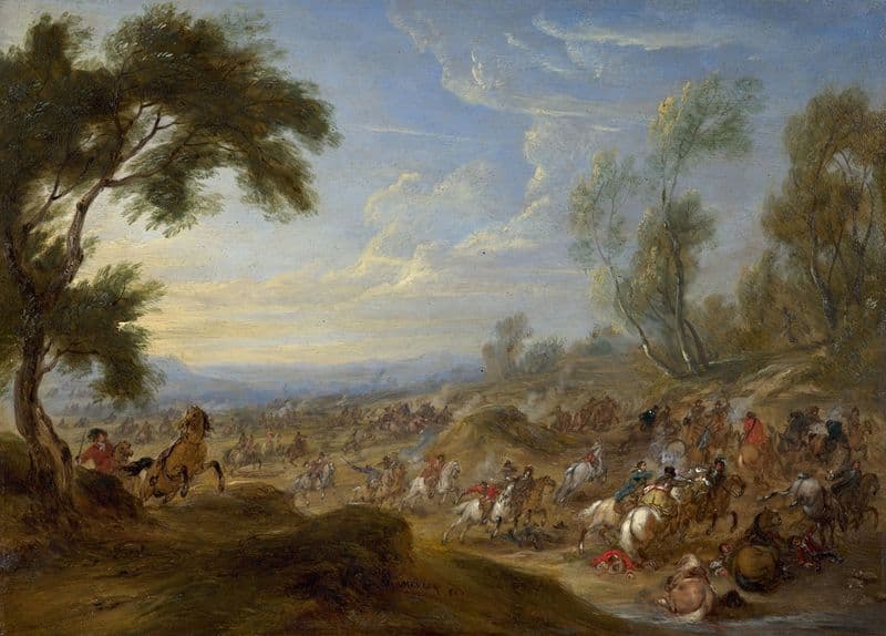 A cavalry charge as a canvas print